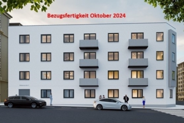 Aussenansichten - Moderne Eigentumswohnung im 2. OG mit 51 m² WF und Balkon – Neubau – barrierefrei, seniorengerecht durch Aufzug – Innenstadtlage nur 250 m in die Altstadt von Hof/Saale